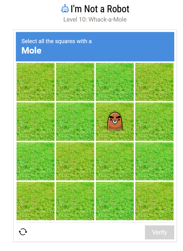 Level 10 Whack-a-Mole Game