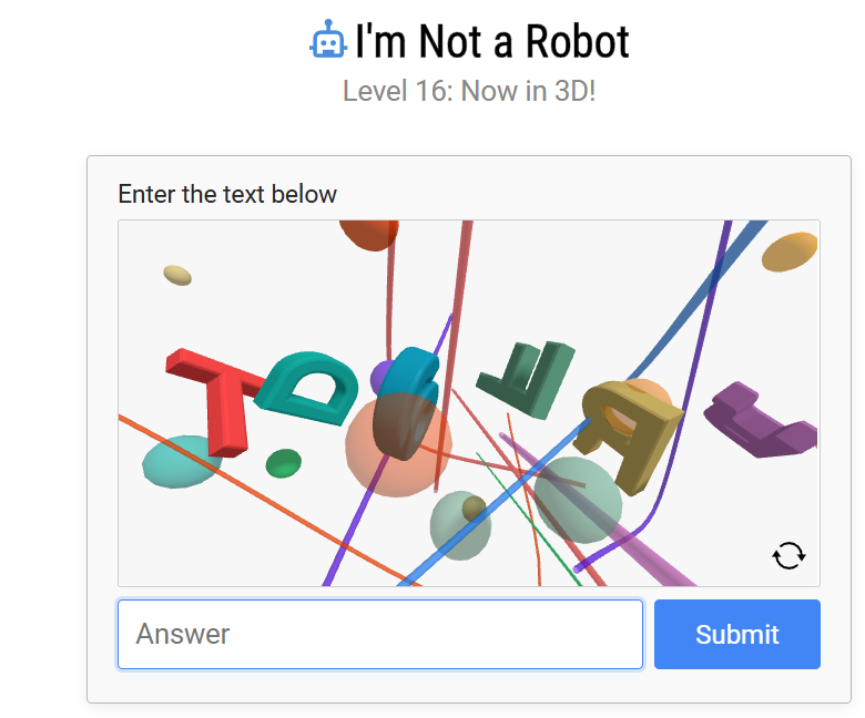 Level 16 3D Text Challenge