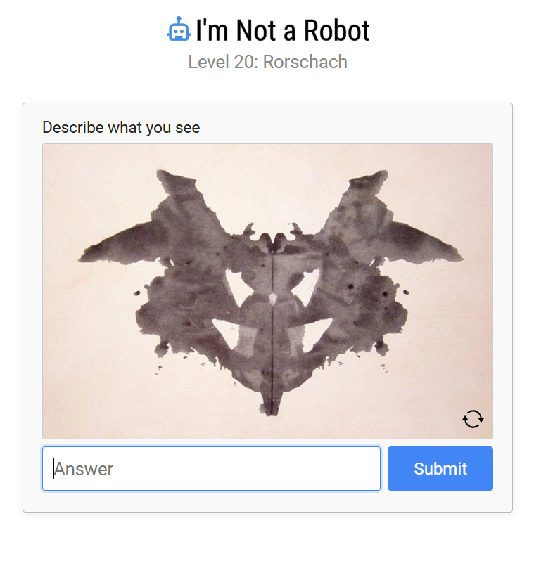 Level 20 Rorschach Test