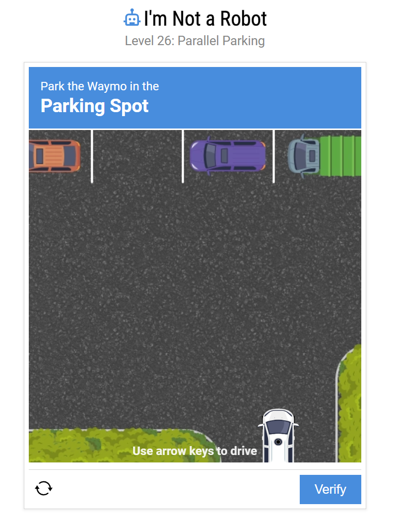 Level 26 Parallel Parking Challenge